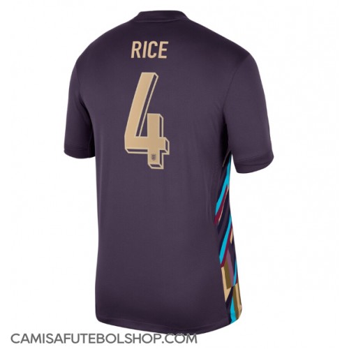 Camisa de time de futebol Inglaterra Declan Rice #4 Replicas 2º Equipamento Europeu 2024 Manga Curta